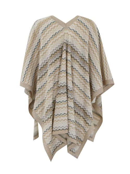 Poncho jacquard in misto cotone, viscosa e lurex D. Exterior | 602895DUNA